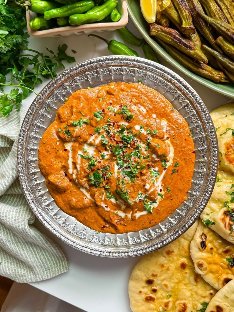 9-Spicy-Okra-Authentic-Butter-Chicken-Garlic-Naan-@brightmomentco-copy-768x1024