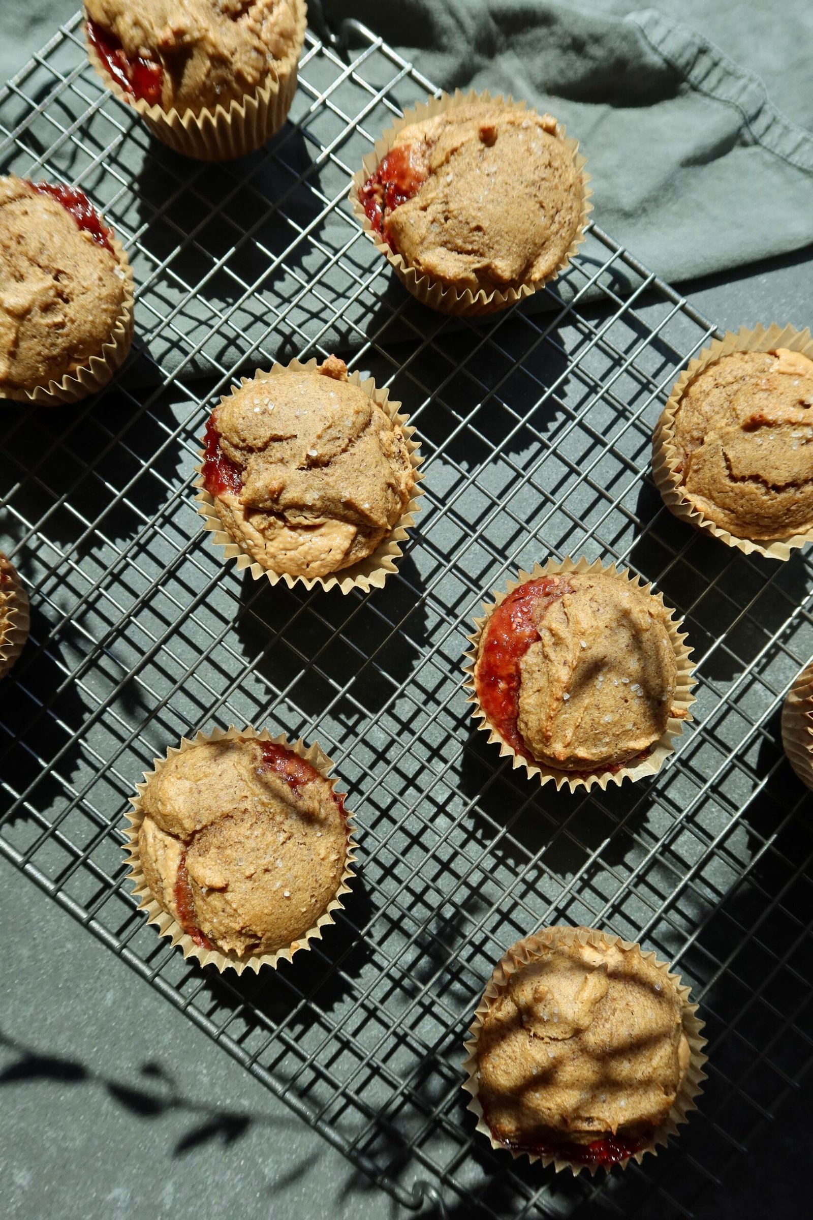 High-Protein Peanut Butter and Jelly Breakfast Muffins