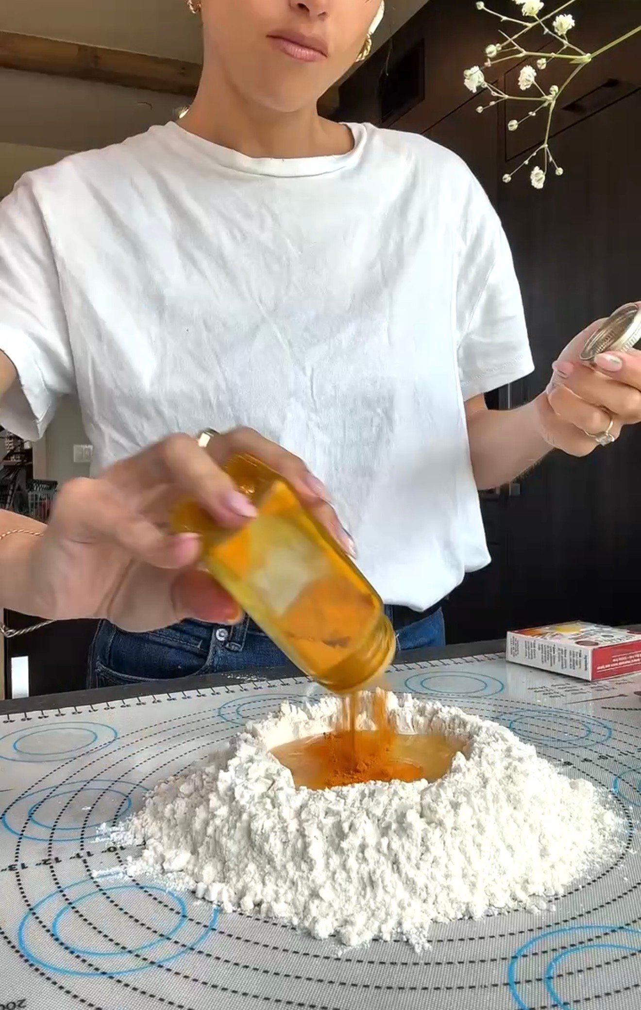 Step 1 of making carrot ravioli with whipped sweet potato lemon filling