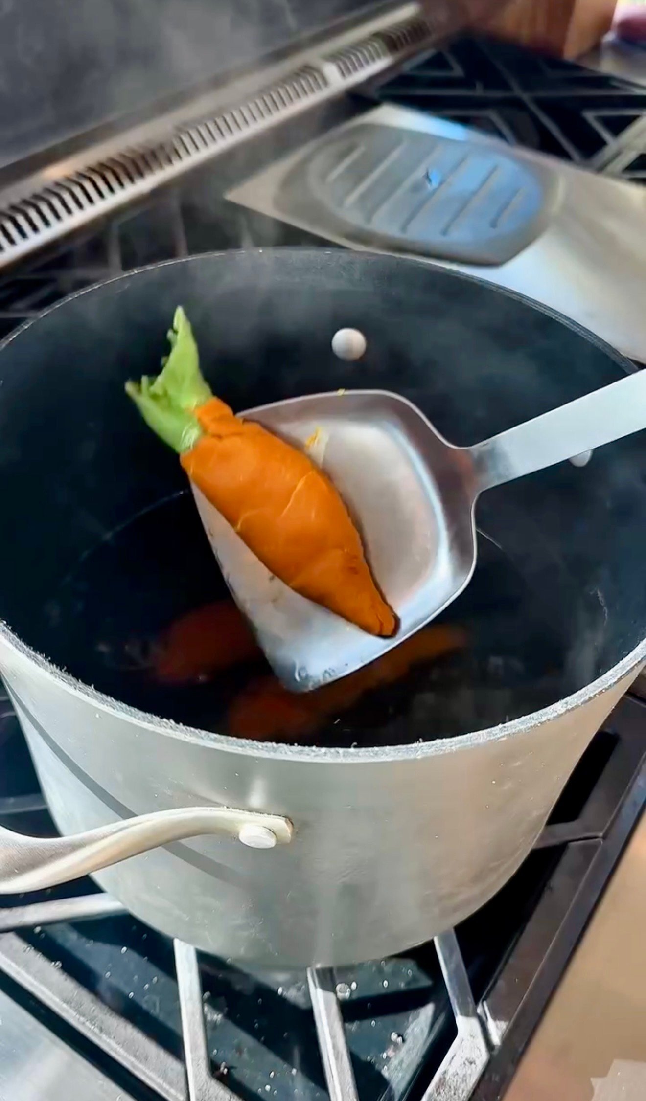 Step 9 of making carrot ravioli with whipped sweet potato lemon filling
