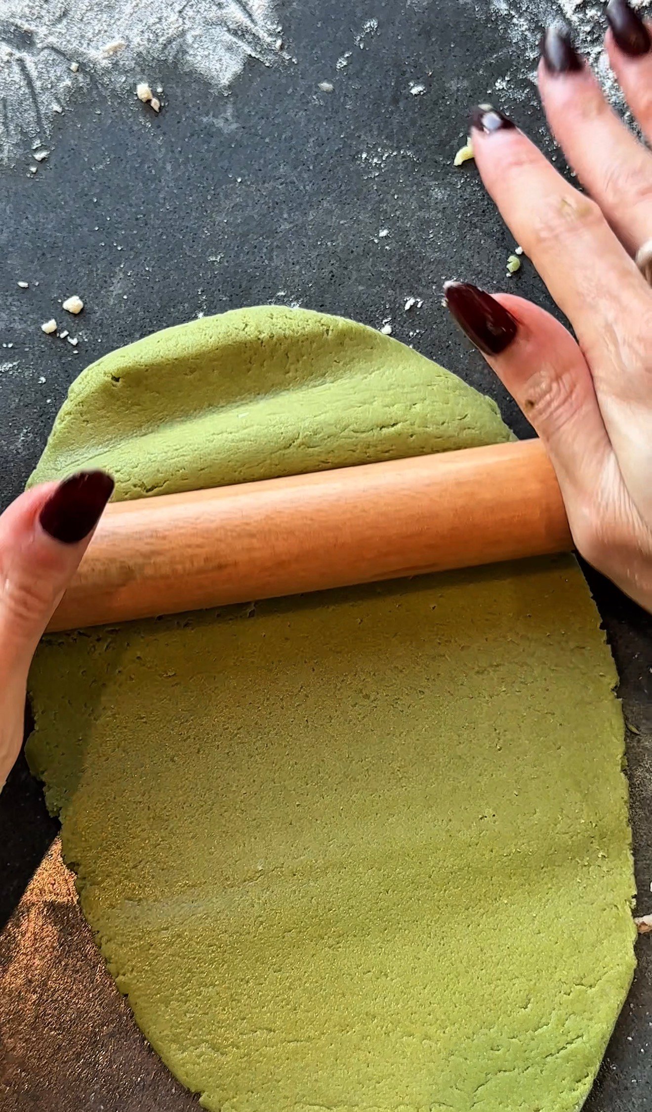 cookie dough green color for Christmas cow cookies
