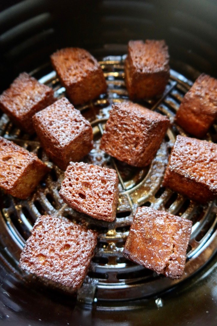 Brown butter apple cake churro bites with maple cinnamon sugar and salted maple caramel